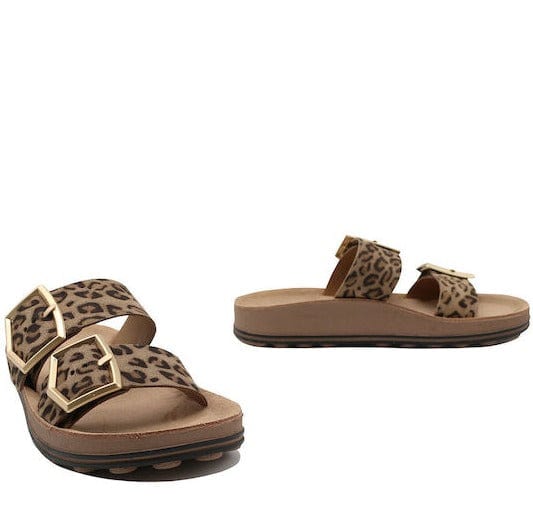 Γυναικεία πέδιλα Fantasy mocca leopatd S331 Γυναικεία πέδιλα Fantasy mocca leopatd S331 FLAT SANDALS FANTASY SANDALS