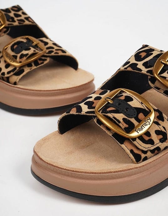 Γυναικείες παντόφλες Fantasy velvet leopard S1100 Γυναικείες παντόφλες Fantasy velvet leopard S1100 FLAT SANDALS FANTASY SANDALS