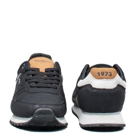 Ανδρικά sneakers Pepe Jeans London street PMS31013 μαύρο-La Scarpa Shoes Ανδρικά sneakers Pepe Jeans London street PMS31013 μαύρο MEN CASUAL PEPE JEANS