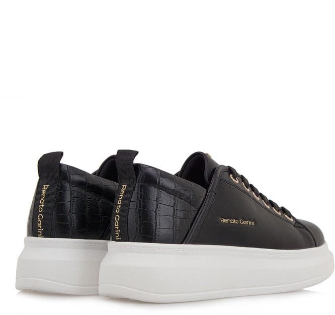 Γυναικεία sneakers Renato Garini 016 μαύρο κροκό-La Scarpa Shoes Γυναικεία sneakers Renato Garini 016 μαύρο κροκό CASUAL TSAKIRIS MALLAS