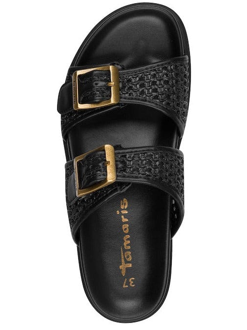 Γυναικείες παντόφλες Tamaris 1-27418 black Γυναικείες παντόφλες Tamaris 1-27418 black FLAT SANDALS TAMARIS