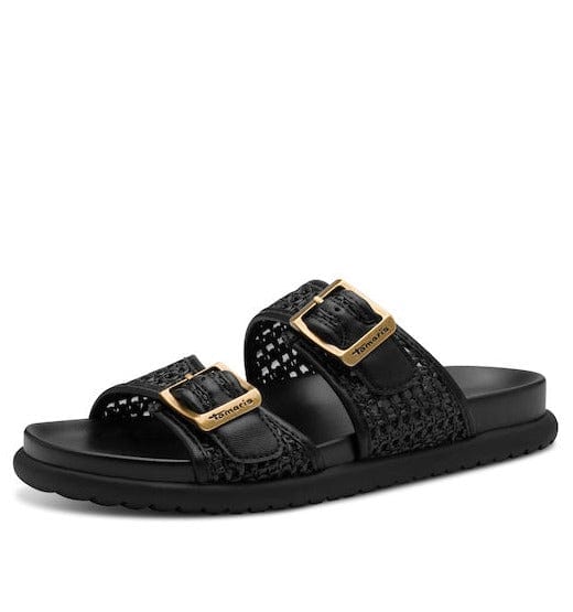 Γυναικείες παντόφλες Tamaris 1-27418 black Γυναικείες παντόφλες Tamaris 1-27418 black FLAT SANDALS TAMARIS