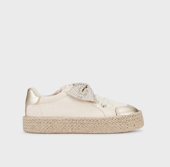Mayoral sneakers 43425 χρυσό - natural-La Scarpa Shoes Mayoral sneakers 43425 χρυσό - natural GIRLS MAYORAL