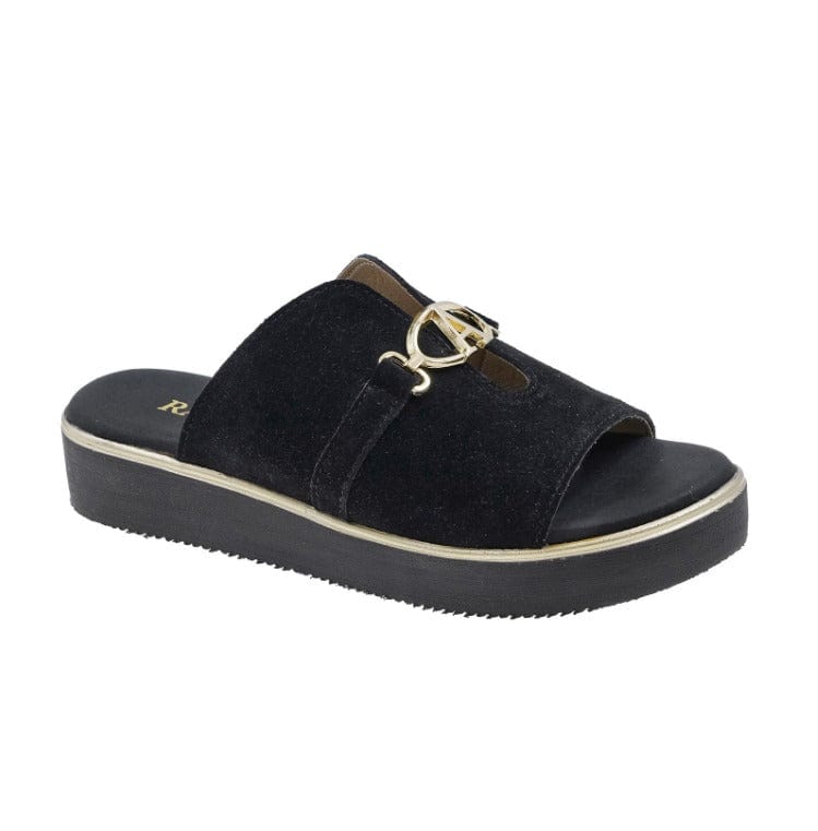 Γυναικεία πέδιλα Ragazza 01188 μαύρο-La Scarpa Shoes Γυναικεία πέδιλα Ragazza 01188 μαύρο FLAT SANDALS RAGAZZA