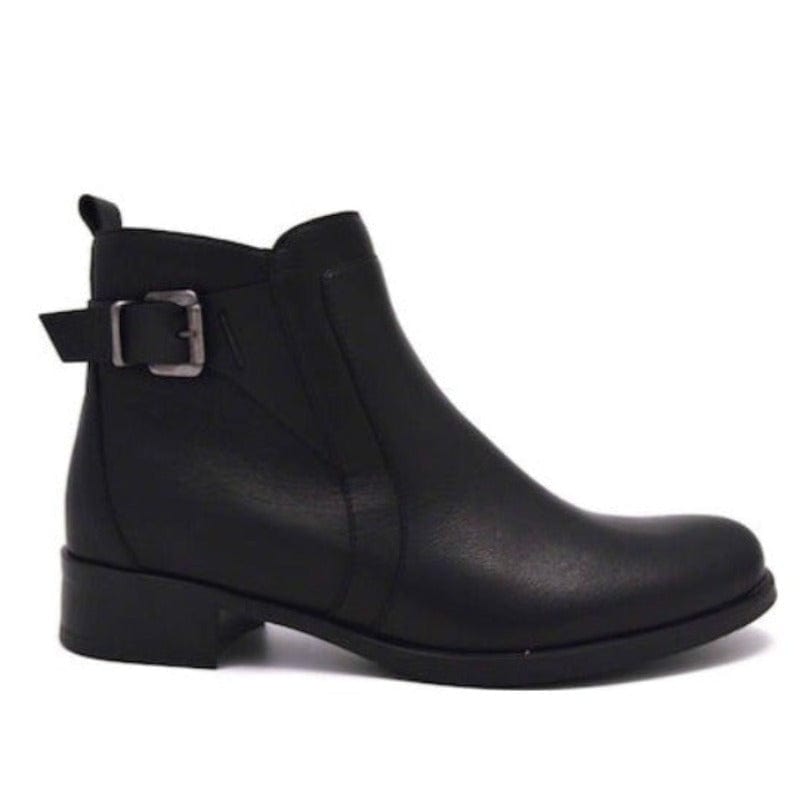 Γυναικεία δερμάτινα μποτάκια μαύρα ragazza 0625-La Scarpa Shoes Γυναικεία δερμάτινα μποτάκια μαύρα ragazza 0625 SMALL BOOTS RAGAZZA