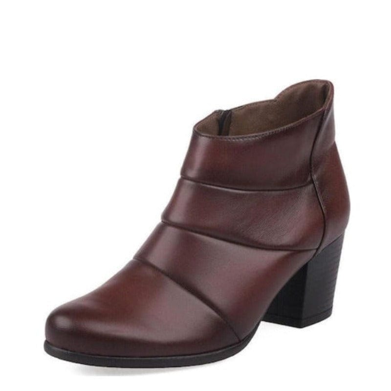 Γυναικεία δερμάτινα μποτάκια καφέ ragazza 0741-La Scarpa Shoes Γυναικεία δερμάτινα μποτάκια καφέ ragazza 0741 SMALL BOOTS RAGAZZA