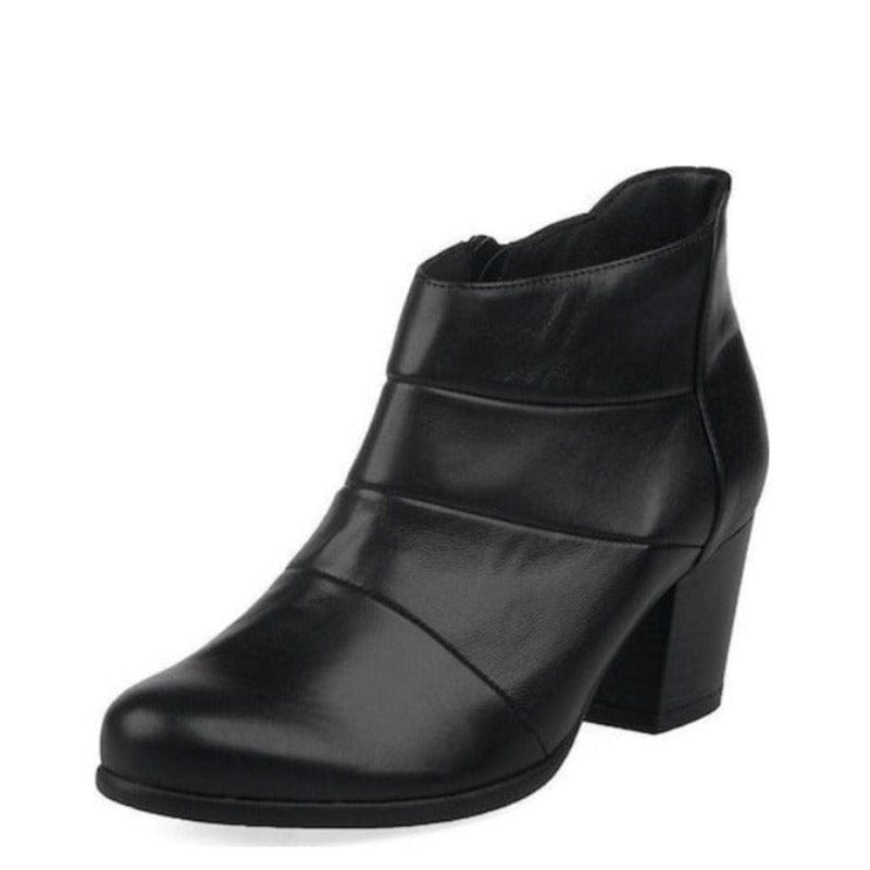 Γυναικεία δερμάτινα μποτάκια μαύρα ragazza 0741-La Scarpa Shoes Γυναικεία δερμάτινα μποτάκια μαύρα ragazza 0741 SMALL BOOTS RAGAZZA