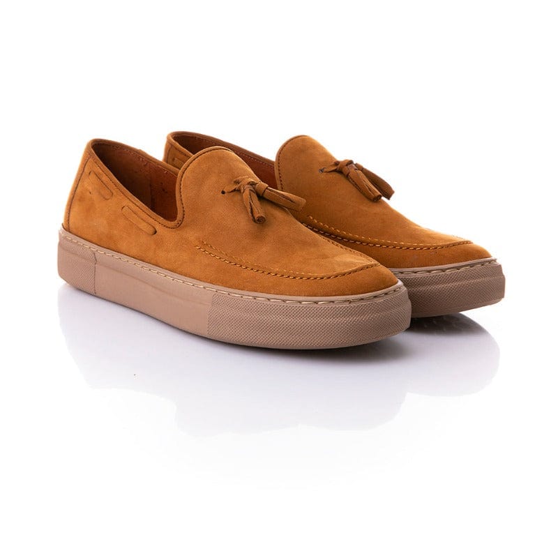 Ανδρικό Δερμάτινο Παπούτσι Robinson #69425 ταμπά-La Scarpa Shoes Ανδρικό Δερμάτινο Παπούτσι Robinson #69425 ταμπά MEN CASUAL ROBINSON