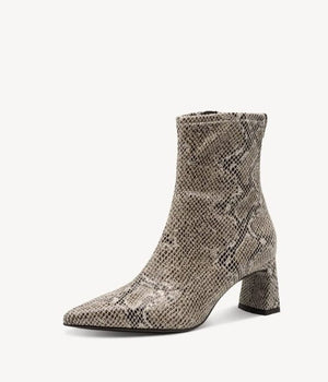 Γυναικεία μποτάκια beige snake Tamaris 1-25315