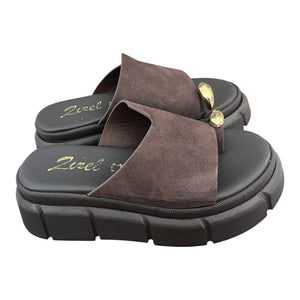 Flats sandals Zizel 703 καφέ