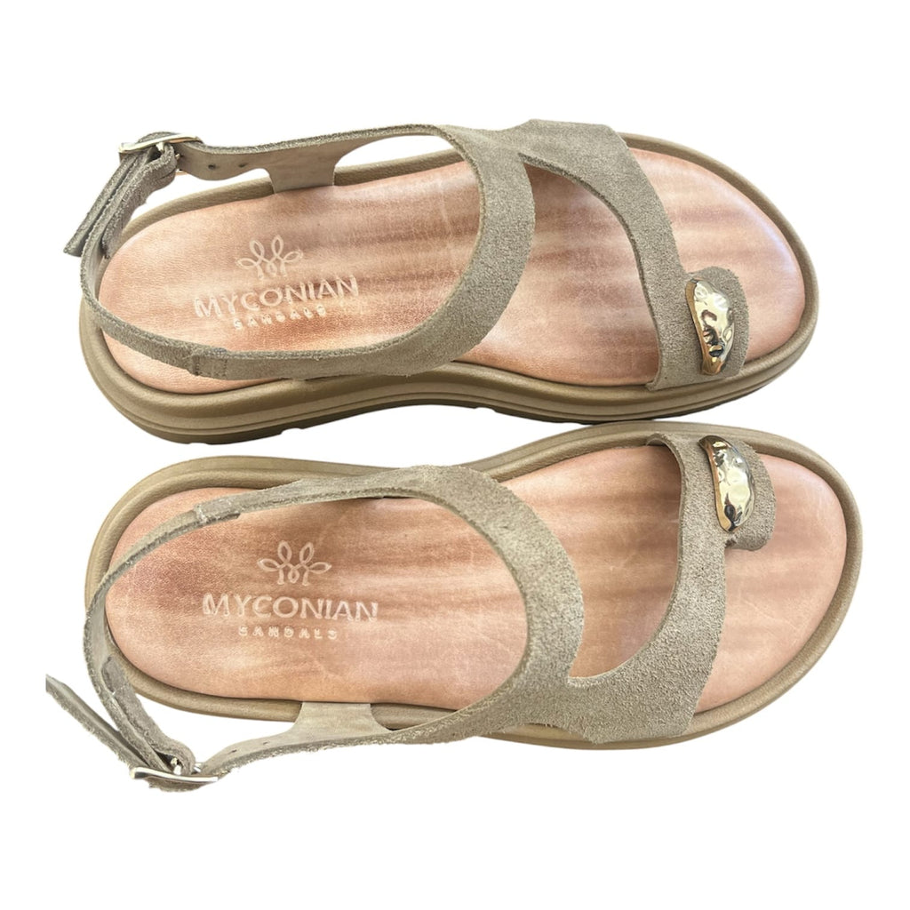 Γυναικεία σανδάλια Myconian Taupe 35176