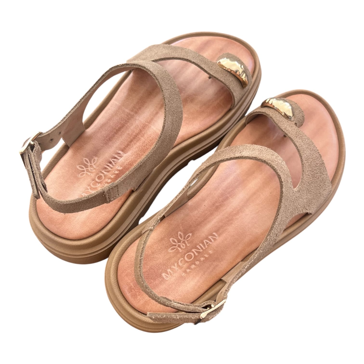 Γυναικεία σανδάλια Myconian Taupe 35176