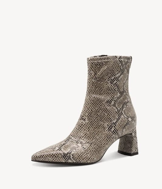 Γυναικεία μποτάκια beige snake Tamaris 1-25315 Γυναικεία μποτάκια beige snake Tamaris 1-25315 SMALL BOOTS TAMARIS