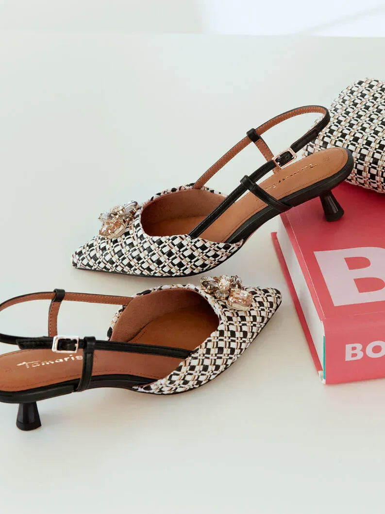 Γυναικεία γοβάκια black comb Tamaris Γυναικεία γοβάκια black comb Tamaris HEELS TAMARIS