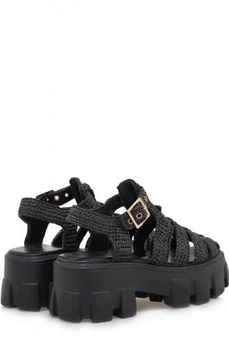Γυναικεία clogs μαύρο κροσέ Renato Garini 609 Γυναικεία clogs μαύρο κροσέ Renato Garini 609 CASUAL TSAKIRIS MALLAS