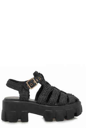 Γυναικεία clogs μαύρο κροσέ Renato Garini 609 Γυναικεία clogs μαύρο κροσέ Renato Garini 609 CASUAL TSAKIRIS MALLAS