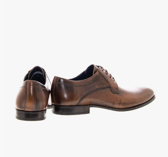 Ανδρικά δερμάτινα παπούτσια Damiani 1197  κονιάκ-La Scarpa Shoes Ανδρικά δερμάτινα παπούτσια Damiani 1197  κονιάκ Abiye Damiani