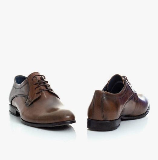 Ανδρικά δερμάτινα παπούτσια Damiani 1197  κονιάκ-La Scarpa Shoes Ανδρικά δερμάτινα παπούτσια Damiani 1197  κονιάκ Abiye Damiani