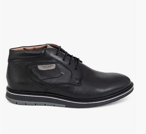 Ανδρικά δερμάτινα μποτάκια Damiani 3601 μαύρο-La Scarpa Shoes Ανδρικά δερμάτινα μποτάκια Damiani 3601 μαύρο SMALL MEN BOOTS Damiani