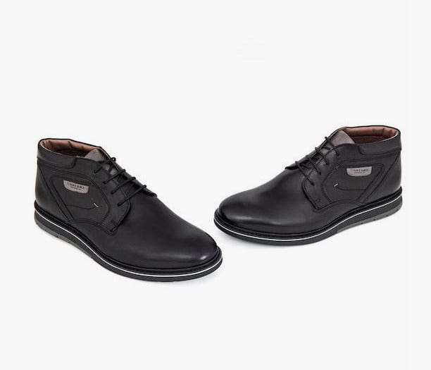Ανδρικά δερμάτινα μποτάκια Damiani 3601 μαύρο-La Scarpa Shoes Ανδρικά δερμάτινα μποτάκια Damiani 3601 μαύρο SMALL MEN BOOTS Damiani