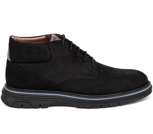 Ανδρικά δερμάτινα μποτάκια Damiani 5501 μαύρο-La Scarpa Shoes Ανδρικά δερμάτινα μποτάκια Damiani 5501 μαύρο SMALL MEN BOOTS Damiani