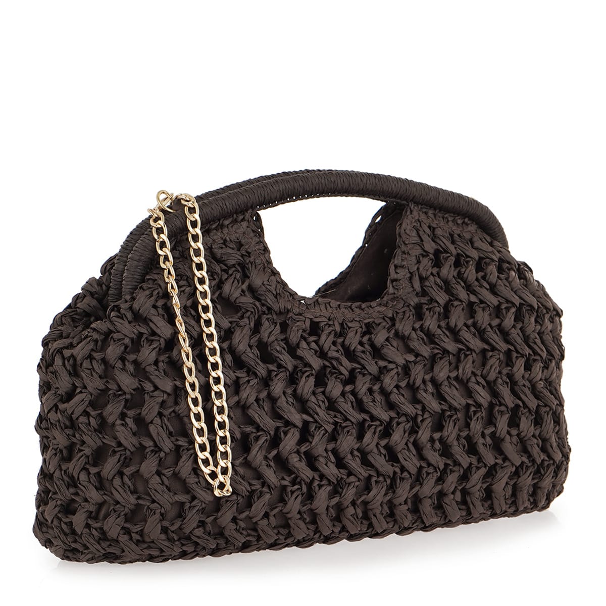 Γυναικεία τσάντα χειρός καφέ ψάθα Exe 118 Γυναικεία τσάντα χειρός καφέ ψάθα Exe 118 Handbag tsakiris mallas bags