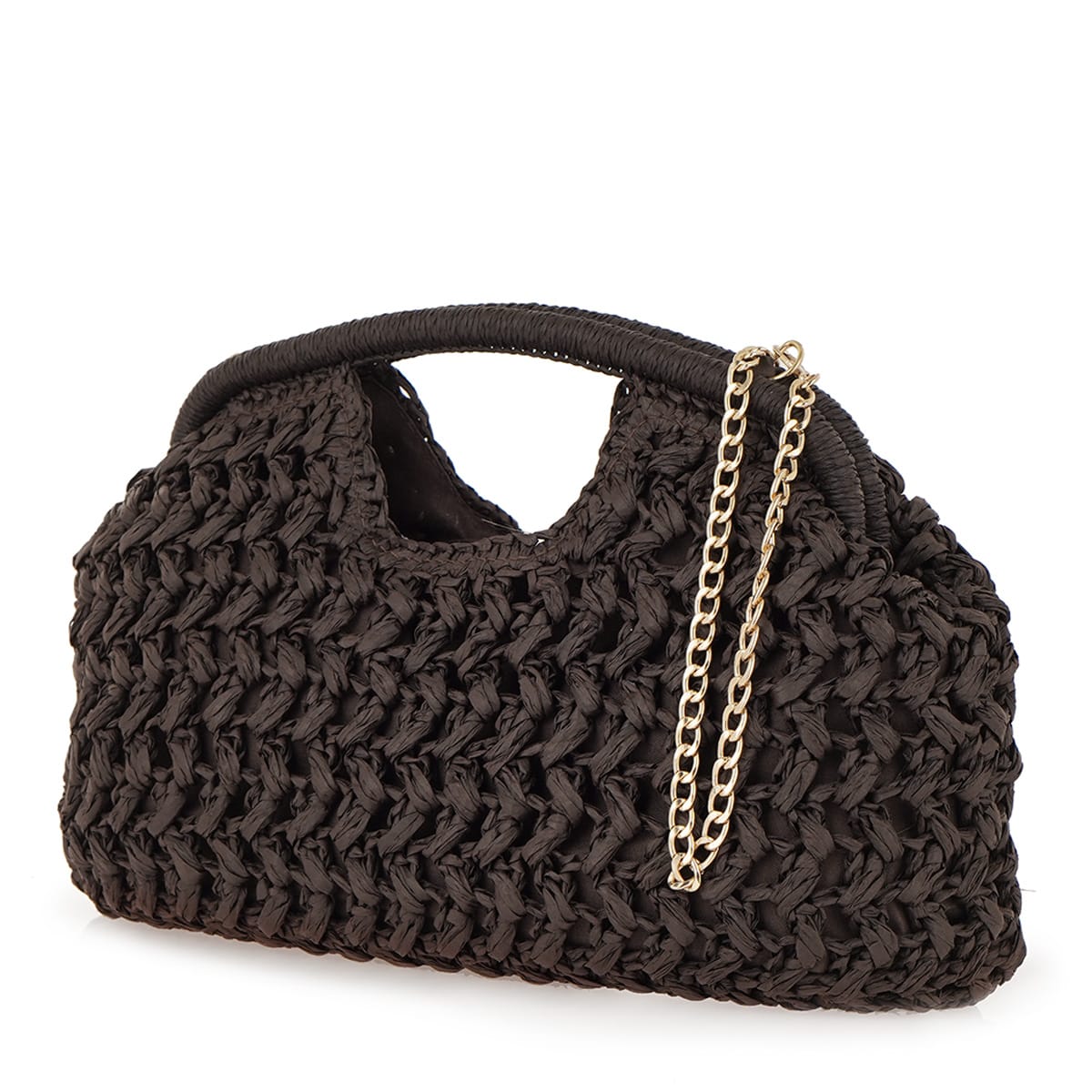 Γυναικεία τσάντα χειρός καφέ ψάθα Exe 118 Γυναικεία τσάντα χειρός καφέ ψάθα Exe 118 Handbag tsakiris mallas bags