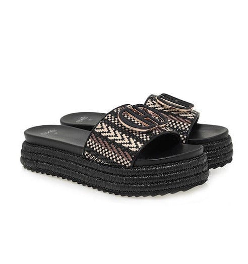 Γυναικεία πλατφόρμα exe black/off white 223 Γυναικεία πλατφόρμα exe black/off white 223 FLAT SANDALS TSAKIRIS MALLAS