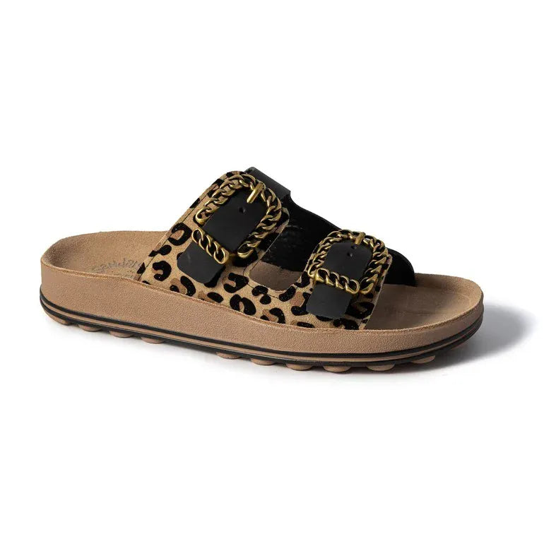 Γυναικεία σανδάλια μαύρο/λεοπάρ Fantasy Madonna S363 Γυναικεία σανδάλια μαύρο/λεοπάρ Fantasy Madonna S363 FLAT SANDALS FANTASY SANDALS