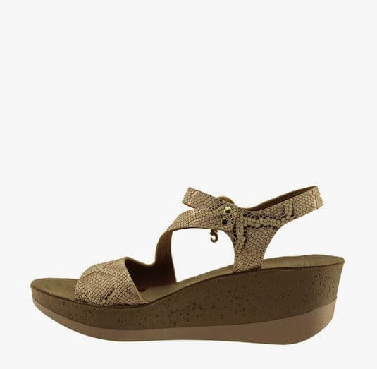 Γυναικείες  ανατομικές πλατφόρμες Fantasy Sandals Georgia S5020 rosegold lizard-La Scarpa Shoes Γυναικείες  ανατομικές πλατφόρμες Fantasy Sandals Georgia S5020 rosegold lizard SANDALS FANTASY SANDALS
