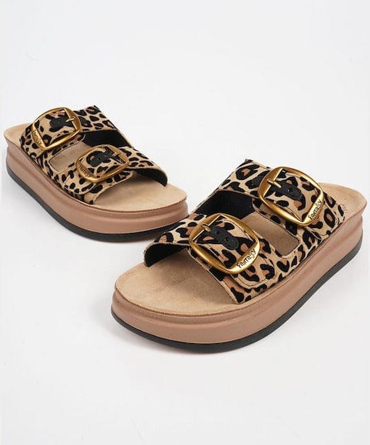 Γυναικείες παντόφλες Fantasy velvet leopard  S1100 Γυναικείες παντόφλες Fantasy velvet leopard  S1100 FLAT SANDALS FANTASY SANDALS
