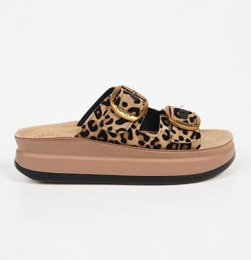 Γυναικείες παντόφλες Fantasy velvet leopard  S1100 Γυναικείες παντόφλες Fantasy velvet leopard  S1100 FLAT SANDALS FANTASY SANDALS