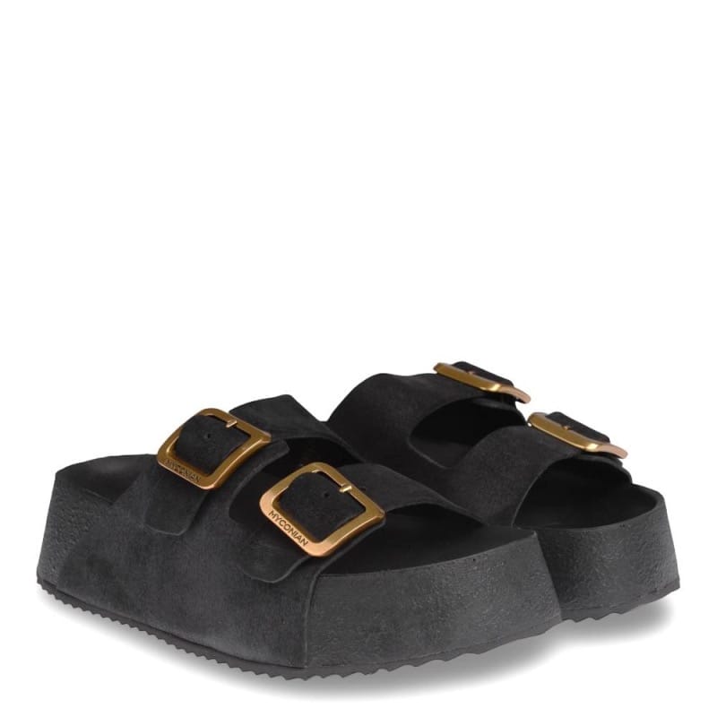 Γυναικεία Flat sandals 29252 Myconian μαύρο Γυναικεία Flat sandals 29252 Myconian μαύρο FLAT SANDALS ROBINSON WOMEN