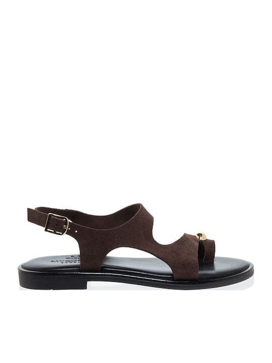 Γυναικεία Flat sandals Myconian καφέ 21176 Γυναικεία Flat sandals Myconian καφέ 21176 FLAT SANDALS ROBINSON WOMEN