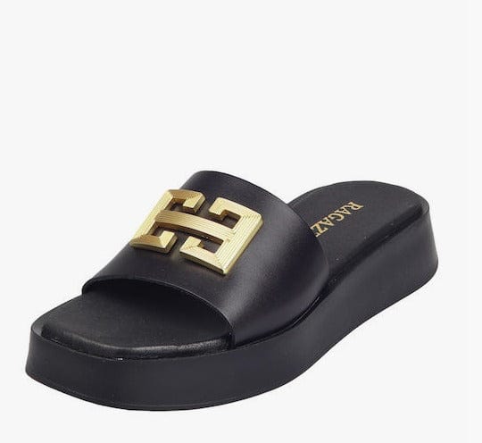 Γυναικεία σανδάλια ragazza 01164 μαύρο FLAT SANDALS RAGAZZA