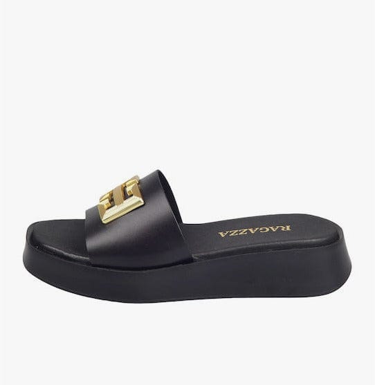 Γυναικεία σανδάλια ragazza 01164 μαύρο FLAT SANDALS RAGAZZA