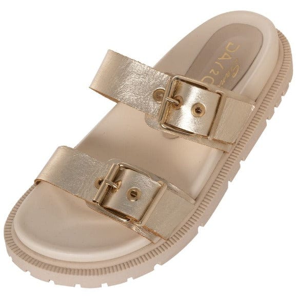 Γυναικεία φλατ Sante 23-161 χρυσό FLAT SANDALS SANTE