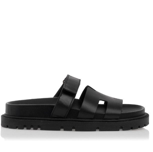 Γυναικεία φλατ Sante  24-145 μαύρο FLAT SANDALS SANTE