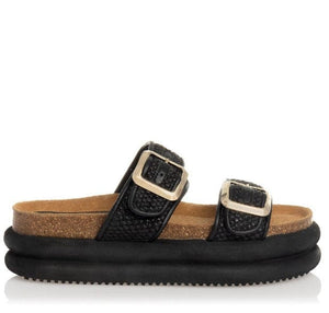 Γυναικεία σανδάλια Sante 24-431 μαύρο FLAT SANDALS SANTE