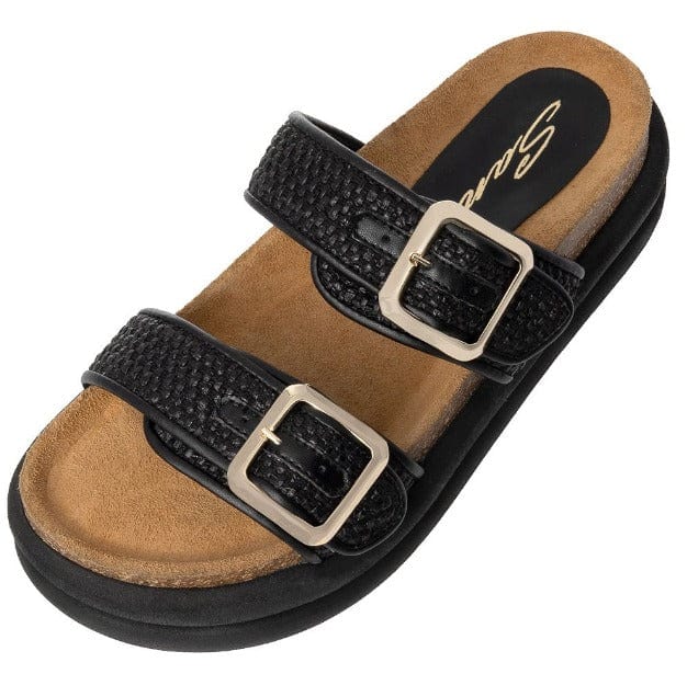 Γυναικεία σανδάλια Sante 24-431 μαύρο FLAT SANDALS SANTE