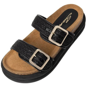 Γυναικεία σανδάλια Sante 24-431 μαύρο FLAT SANDALS SANTE