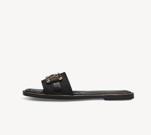 Γυναικεία σανδάλια Tamaris 1-27100-42 μαύρο FLAT SANDALS TAMARIS