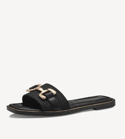 Γυναικεία σανδάλια Tamaris 1-27100-42 μαύρο FLAT SANDALS TAMARIS