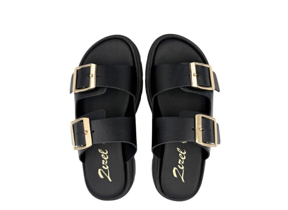 Γυναικεία Flatform Zizel F-91 μαύρο Γυναικεία Flatform Zizel F-91 μαύρο FLAT SANDALS zizel