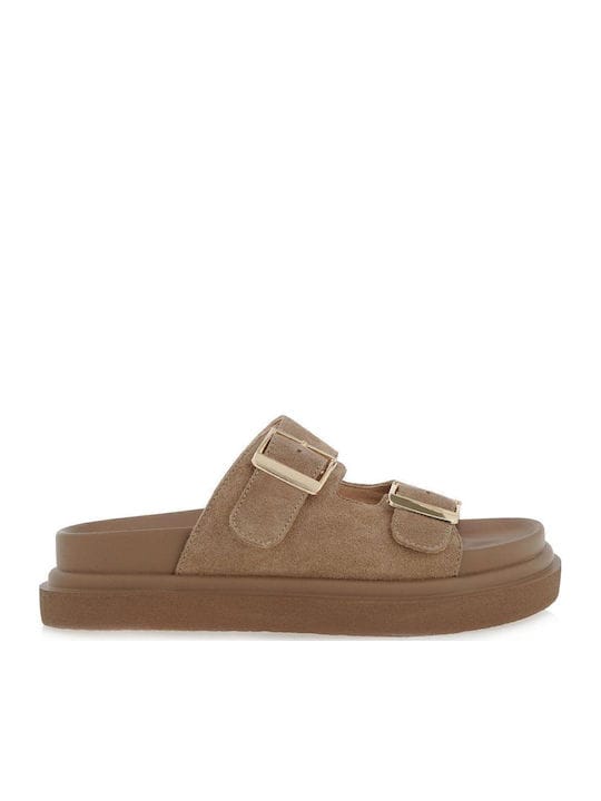 Γυναικεία Flats Exe μπεζ καστόρι 232 Γυναικεία Flats Exe μπεζ καστόρι 232 FLAT SANDALS TSAKIRIS MALLAS