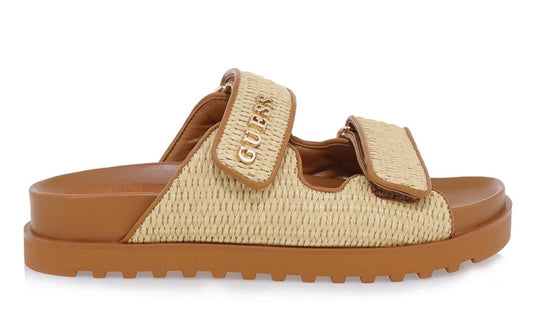 Γυναικεία Flats Guess FLJFDEFAP19 μπεζ/ταμπά Γυναικεία Flats Guess FLJFDEFAP19 μπεζ/ταμπά FLAT SANDALS Guess shoes