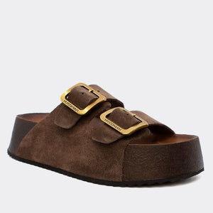 Γυναικεία Flats Myconian καφέ 29252 Γυναικεία Flats Myconian καφέ 29252 FLAT SANDALS zizel