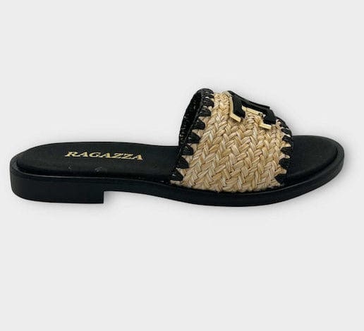 Γυναικεία Flats Ragazza 01015 μαύρο Γυναικεία Flats Ragazza 01015 μαύρο FLAT SANDALS RAGAZZA