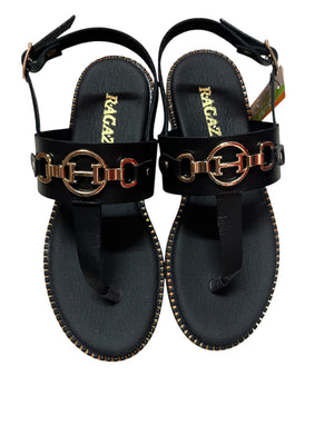 Γυναικεία Flats μαύρο Ragazza 01070 Γυναικεία Flats μαύρο Ragazza 01070 FLAT SANDALS RAGAZZA