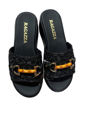 Γυναικεία Flats μαύρο Ragazza 01155 Γυναικεία Flats μαύρο Ragazza 01155 FLAT SANDALS RAGAZZA
